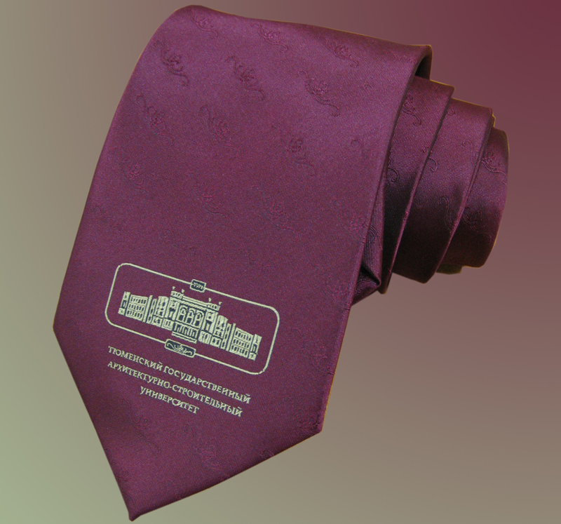 Корпоративный галстук для ТюмГАСУ